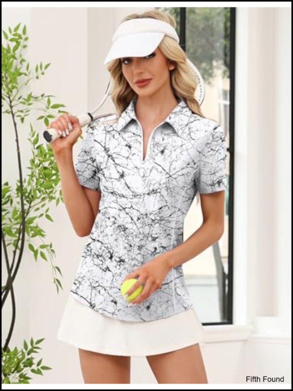 Women's Short Sleeve Athletic Polo Quarter Zip Stretch Top for Golf Tennis - Picture 3 of 5